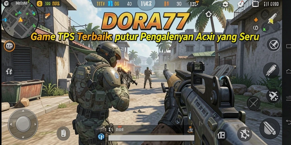 Tampilan gameplay DORA77 yang menarik dengan aksi tembak-menembak yang seru.
