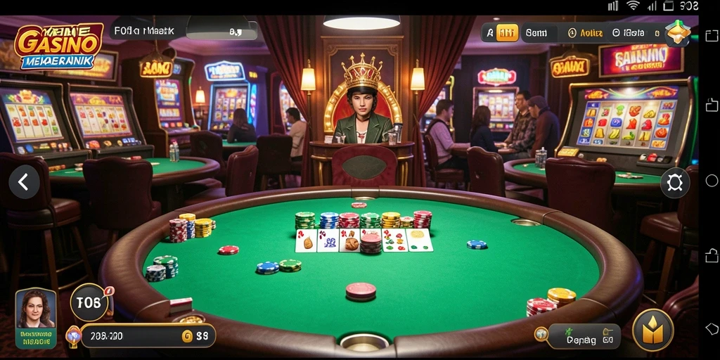 Tampilan gameplay Kasino yang mendebarkan di F08.