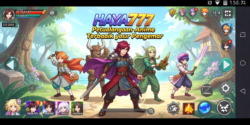 Tampilan gameplay HAYA777 yang menarik dengan karakter Anime.