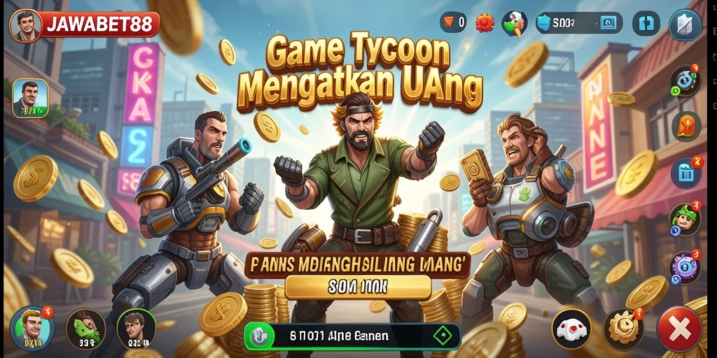 Screenshot menunjukkan momen mendebarkan dari gameplay Tycoon JAWABET88.