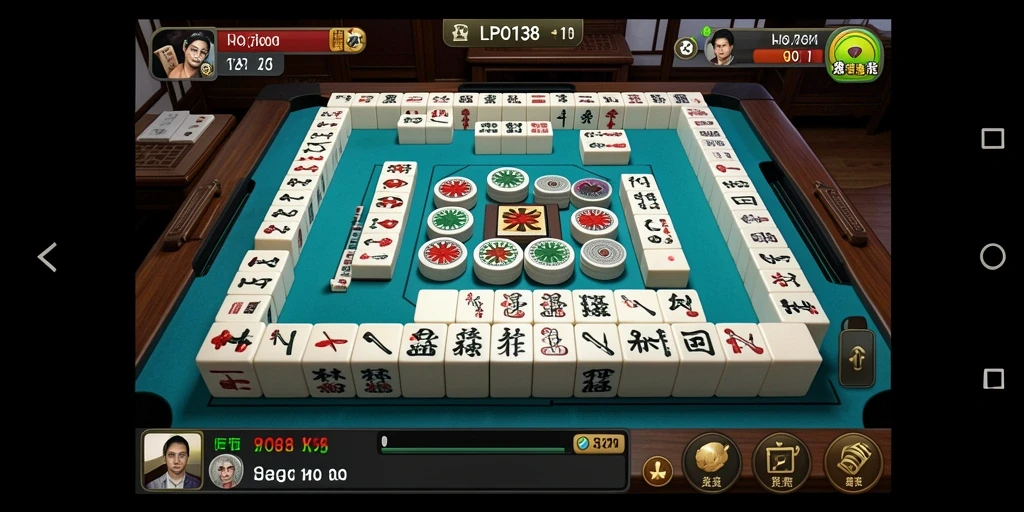 Screenshot gameplay LPO138 menampilkan momen seru saat bermain Mahjong.