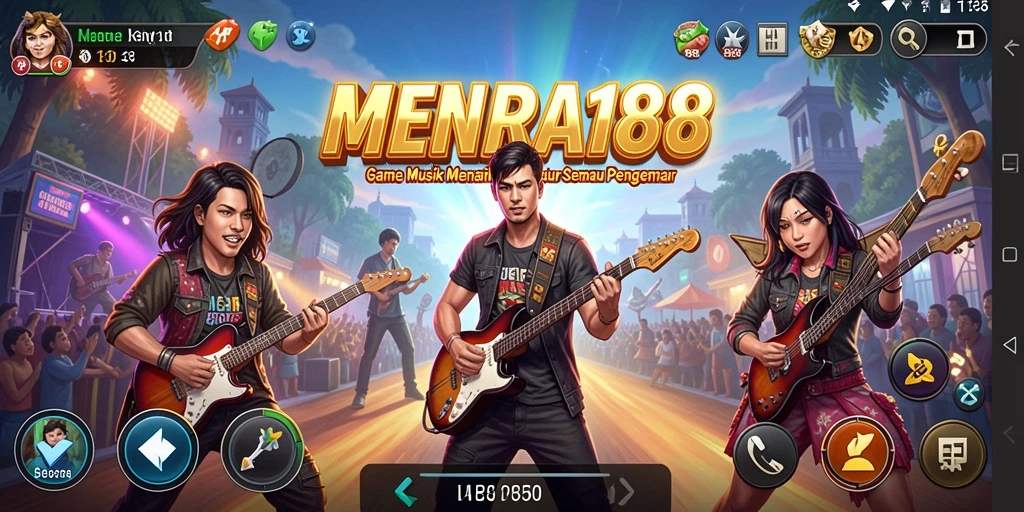 Tampilan gameplay MENARA188 dengan berbagai genre musik.