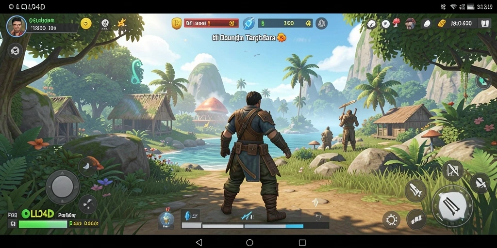 Screenshot menunjukkan petualangan seru di dunia Open World OLLO4D.