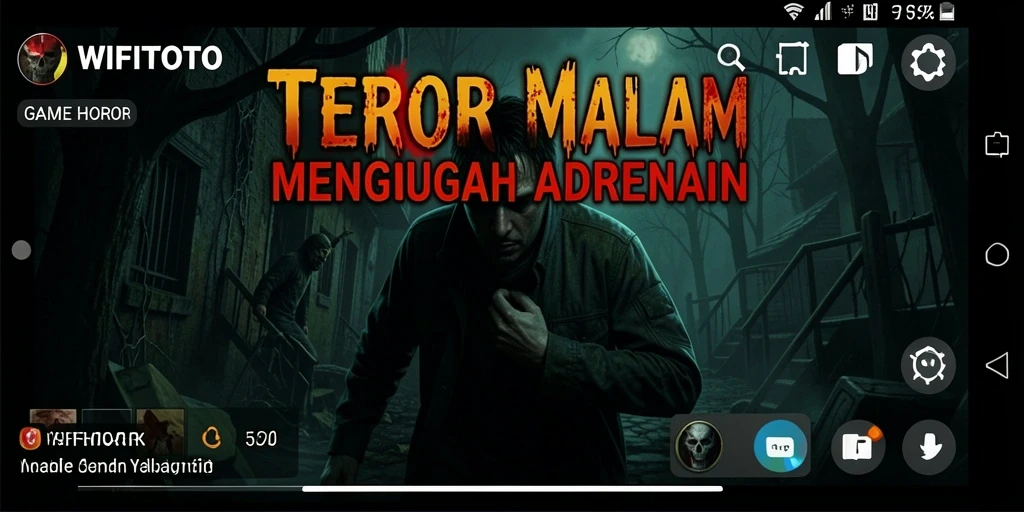 Screenshot WIFITOTO menampilkan suasana horor yang mencekam dengan gameplay menegangkan.